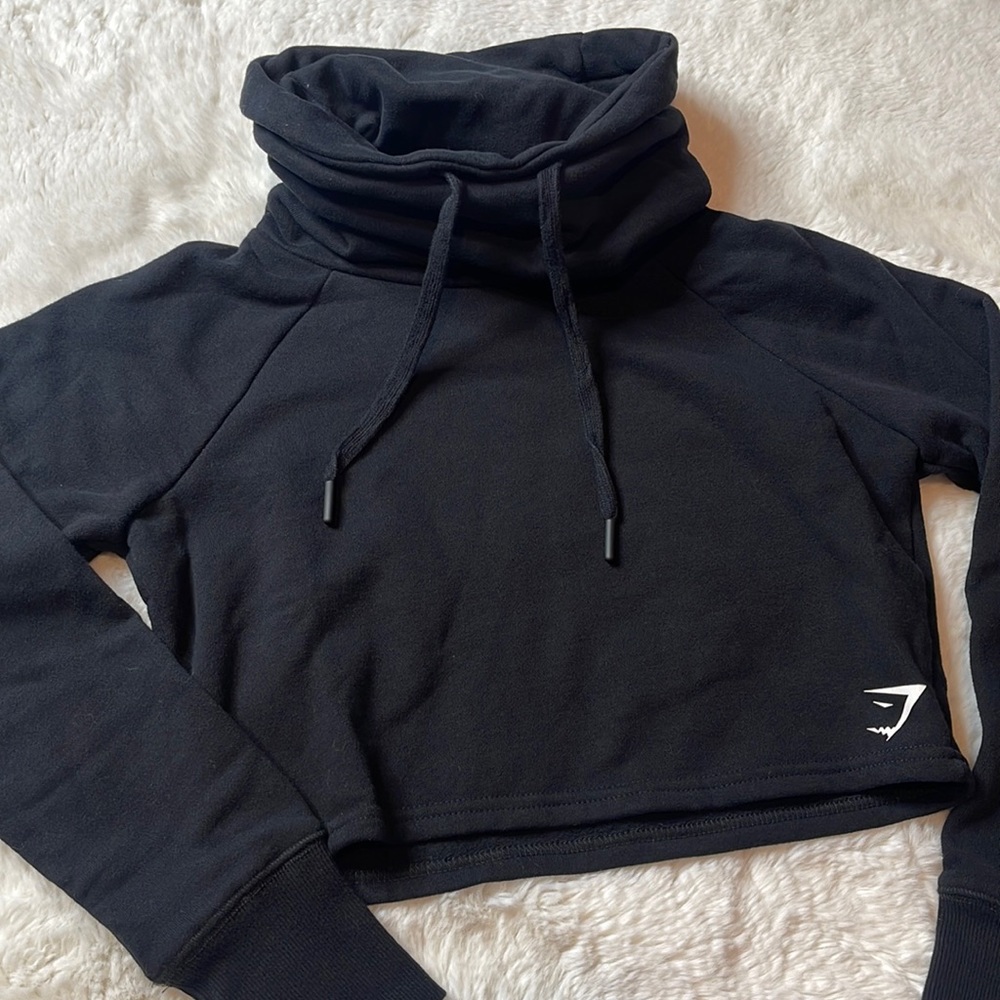 Gymshark Cowl Neck Crop Top Sweatshirt - SIZE: XS